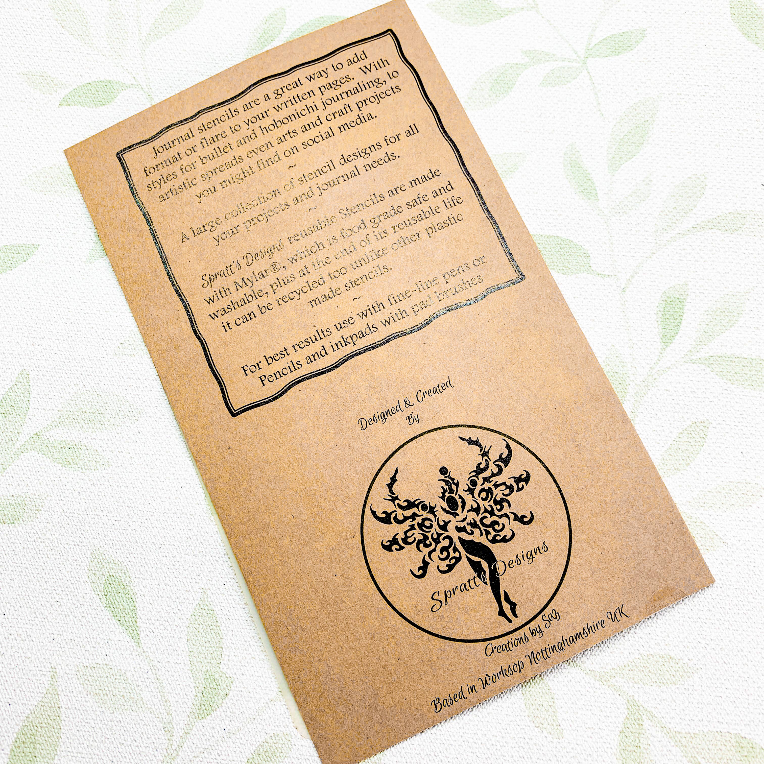 Spratt's Designs – wholesale Stencil/craft die – Film & TV Journal Stencil for Series Planning and Crafts11