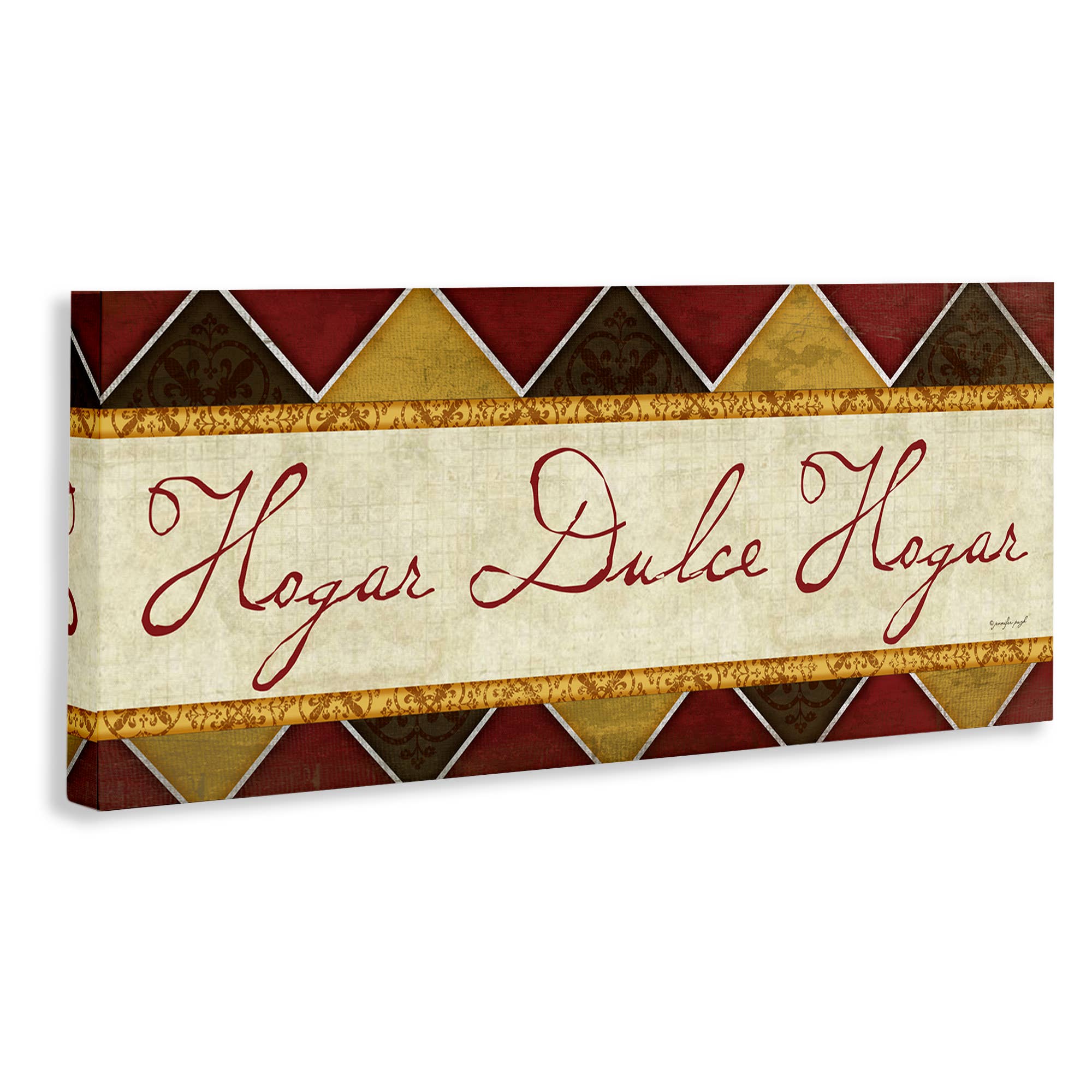 Stupell Industries - Vendita all'ingrosso Decorazione da parete - Bambini e neonati - Arte da Parete in Tela con Motivo Tradizionale "Casa Dolce Casa"2