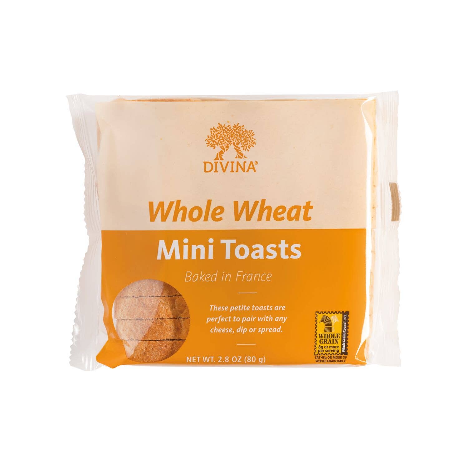 Divina - Wholesale Crackers - Mini Toast, Whole Wheat