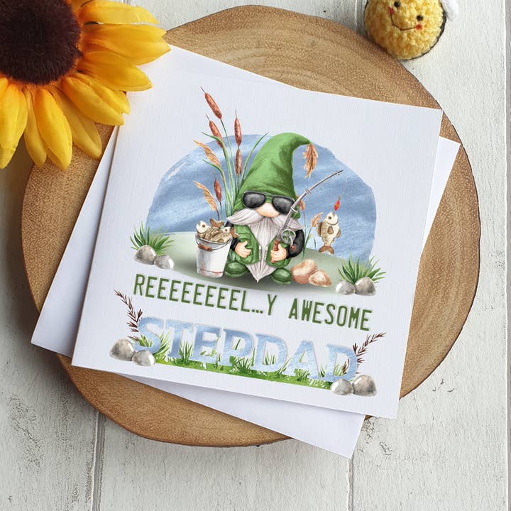 Fishing card for Stepdad for wholesale by TM Giftware