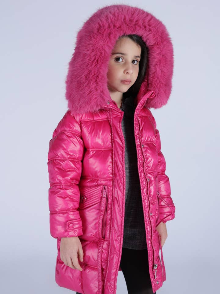 Nylonjacke mit Steppungen und abnehmbarem Kunstfellkragen für den Großhandel von Gruppo Catapano