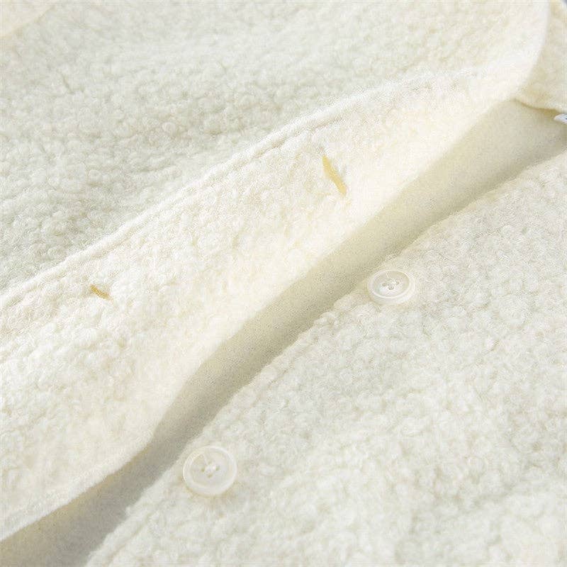 WHITE Thick Solid Wool Coat for wholesale on Faire11