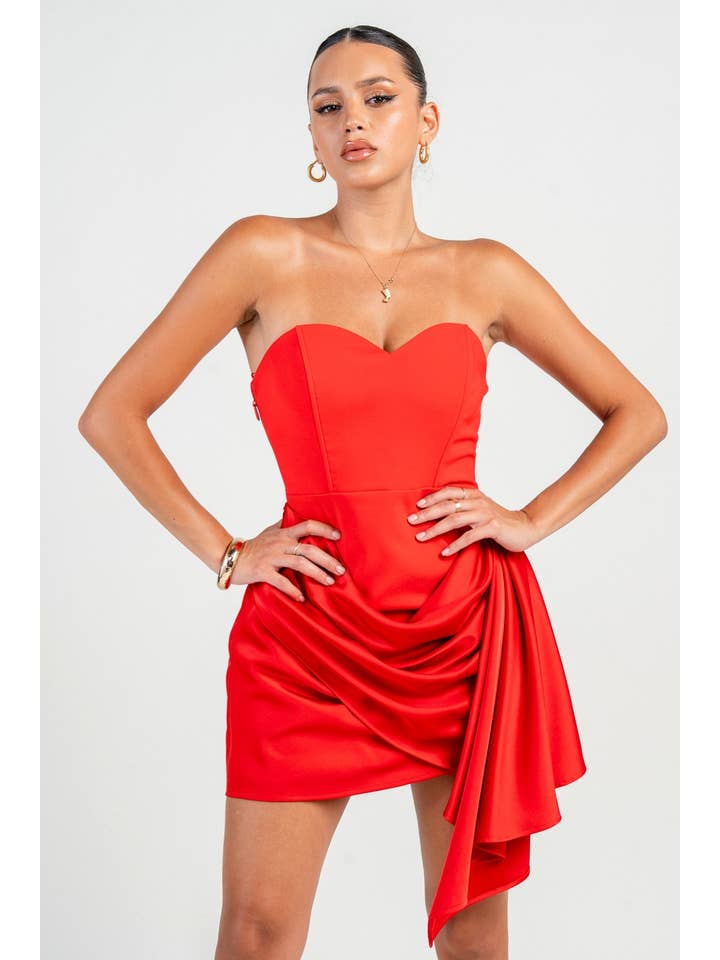 PRIVY - Wholesale Dress - Women's - HD30374SST_PLUNGE NECKLINE A-LINE MINI DRESS16