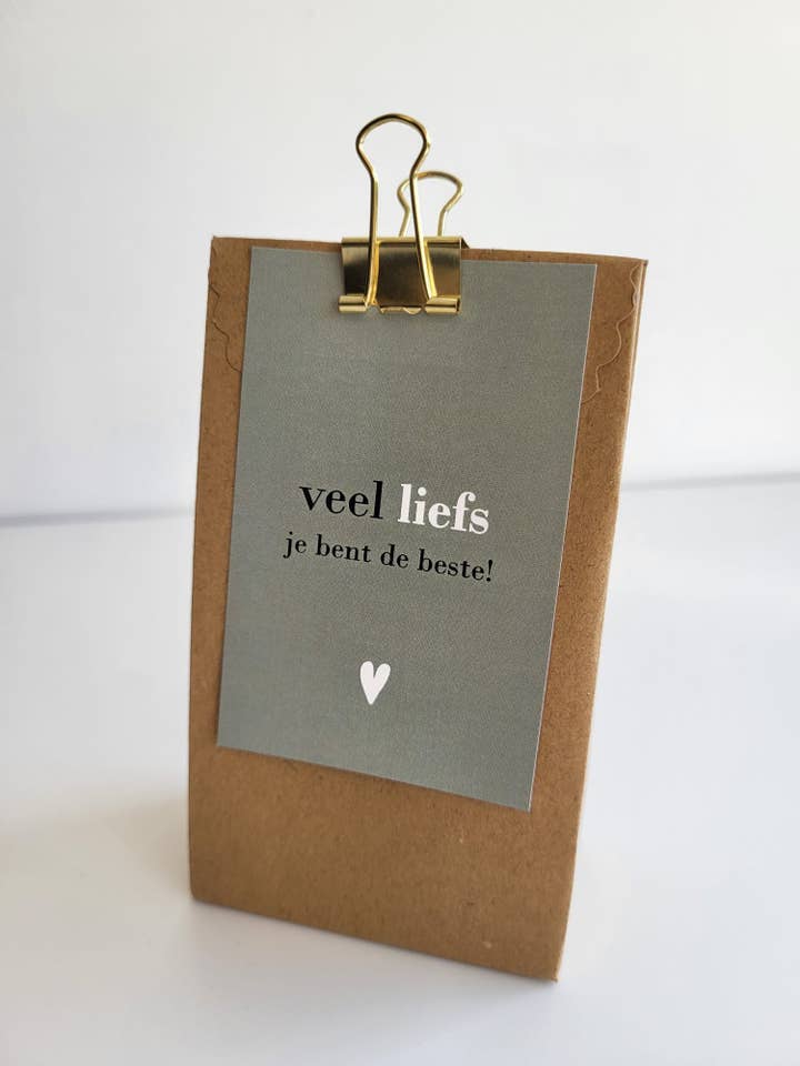 Kraft bag Lots of Love for wholesale by SEQ LIFESTYLE