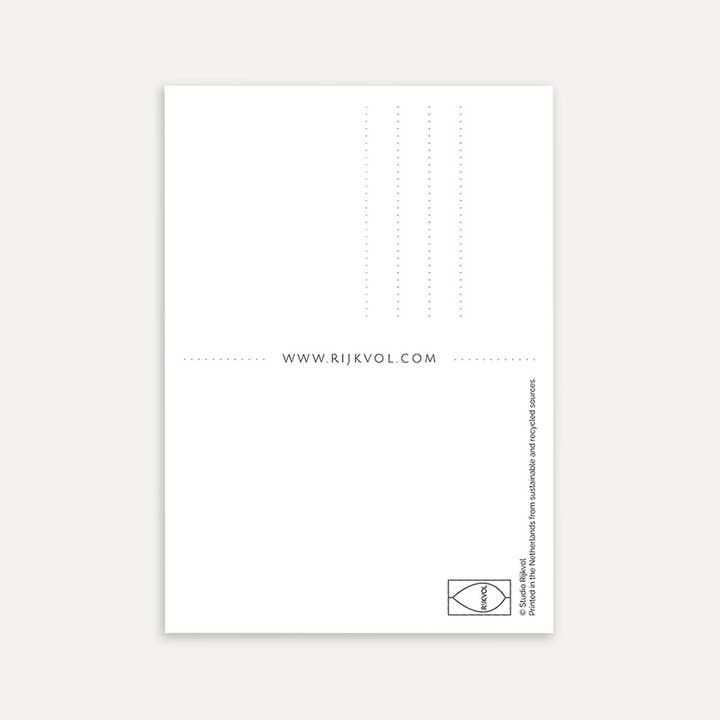 Rijkvol - Wholesale Postcard - Grasses 04 - Grey, Postcard1