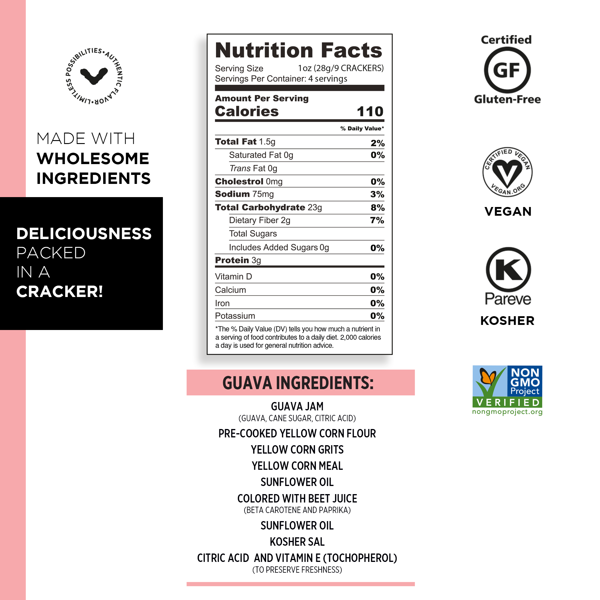 Craize Snacks, INC - Wholesale Crackers - Guava Toasted Corn Crackers 4oz5