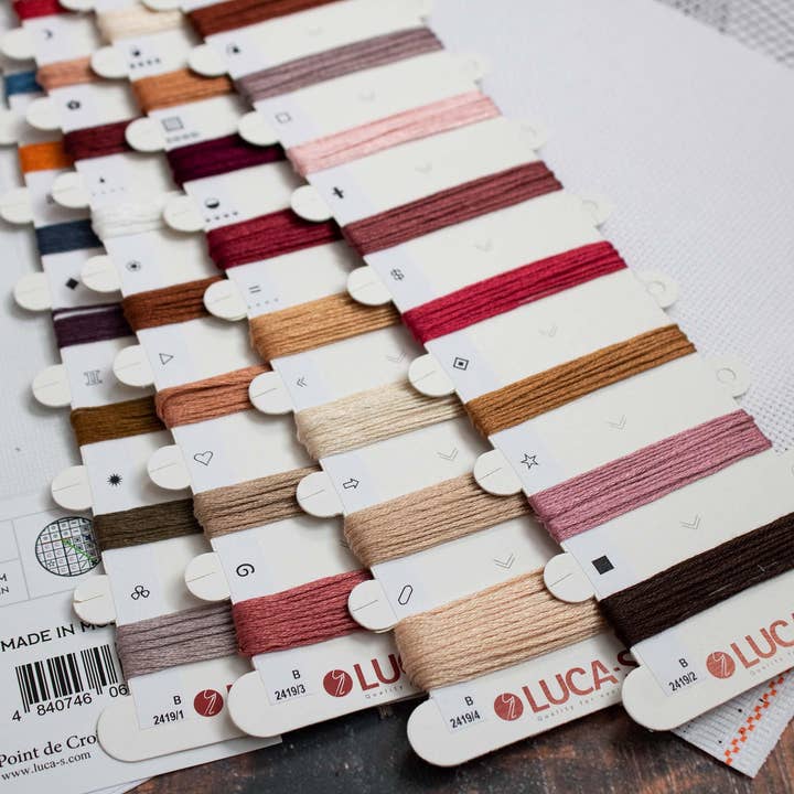 Luca-S – wholesale Material för broderi/korsstygn – Korsstygnsats Luca-S - Fåglar-Höst, B2419