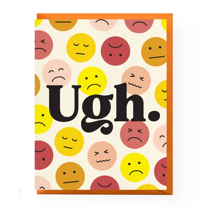 Ugh Sympathy Card for wholesale by Boss Dotty Paper Co.