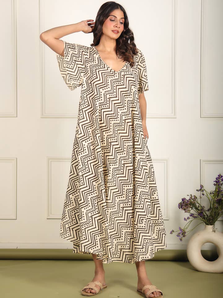 LONG COTTON DRESS MI231 for wholesale by DEEPTI SC