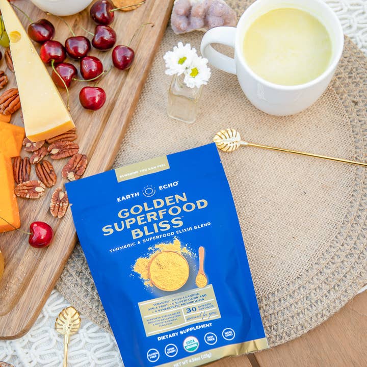 Earth Echo Foods - Wholesale Protein/Superfood Powder - Golden Bliss 30 Servings3