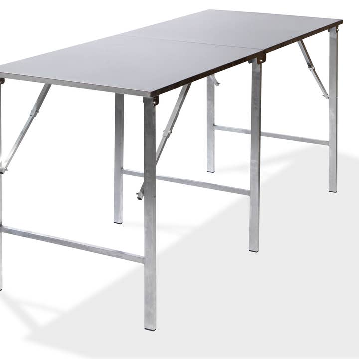 VEBA – Großhandel Terrassentisch – Edelstahl Arbeitstisch | Klappbar | Catering | Kochen