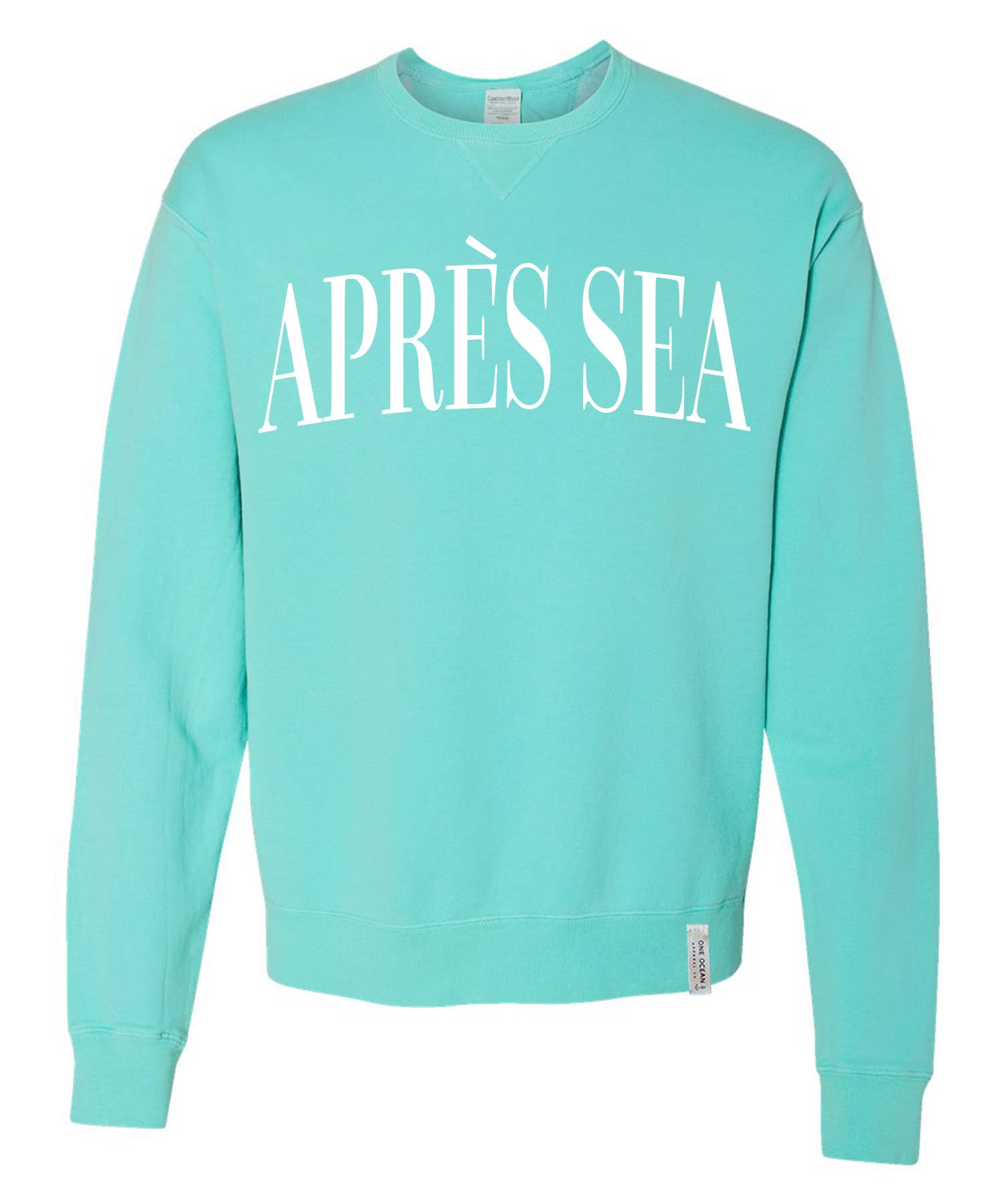 One Ocean Apparel Co.. - Wholesale Graphic Sweatshirt - Unisex - APRES SEA Crewneck - CUSTOM COLORS11