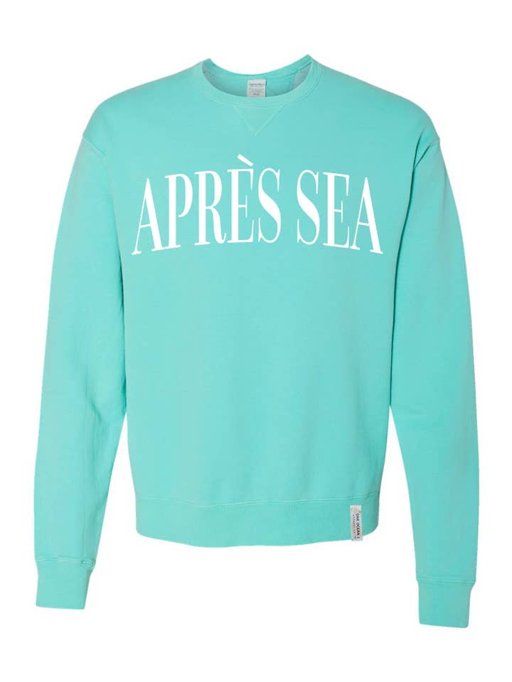 One Ocean Apparel Co.. - Wholesale Graphic Sweatshirt - Unisex - APRES SEA Crewneck - CUSTOM COLORS11