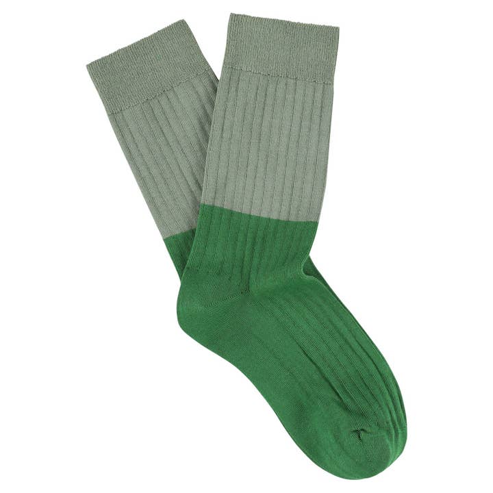 Women Block Socks - Agave / Green for wholesale by ESCUYER