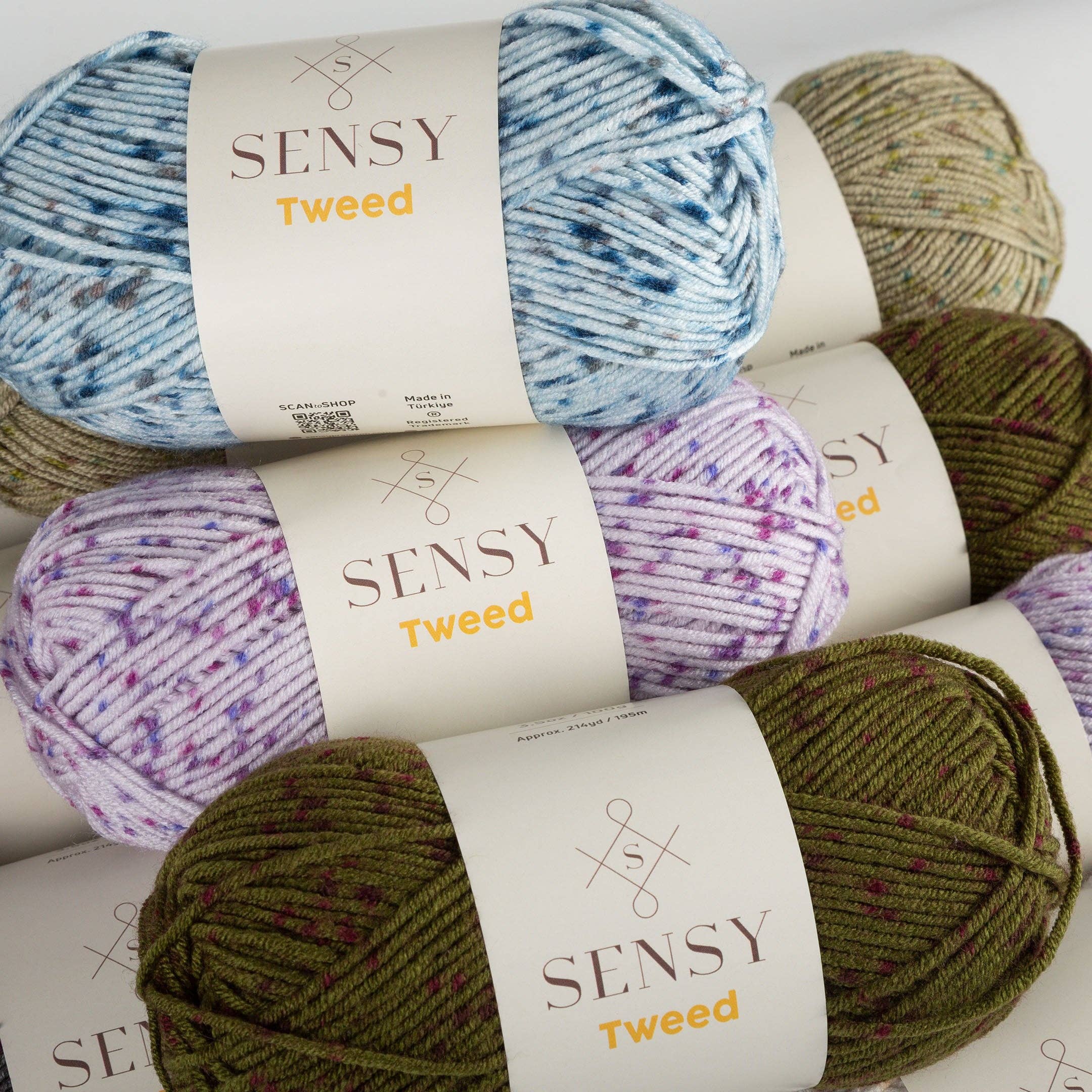 Sensy - Wholesale Yarn - Sensy Tweed Yarn, 3.5 oz, 214 Yards, Gauge 4 Medium19