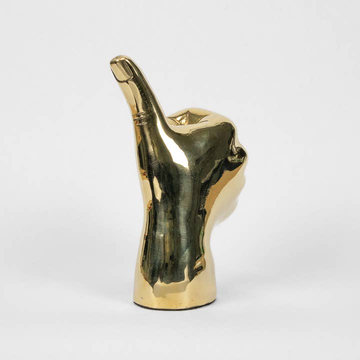 PRIZE - Wholesale Sculpture - Thumbs Up or "Gig 'Em, Aggies" Hand Sculpture in Brass