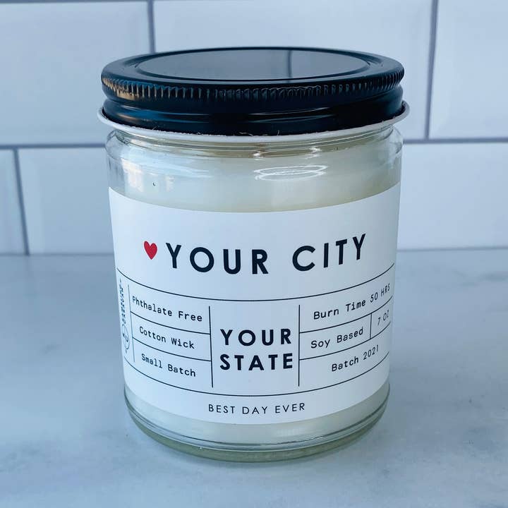 Your City-Your State Custom Order Candle and other Purchase Wholesale state. Free Returns & Net 60 Terms on Faire trending on Faire.