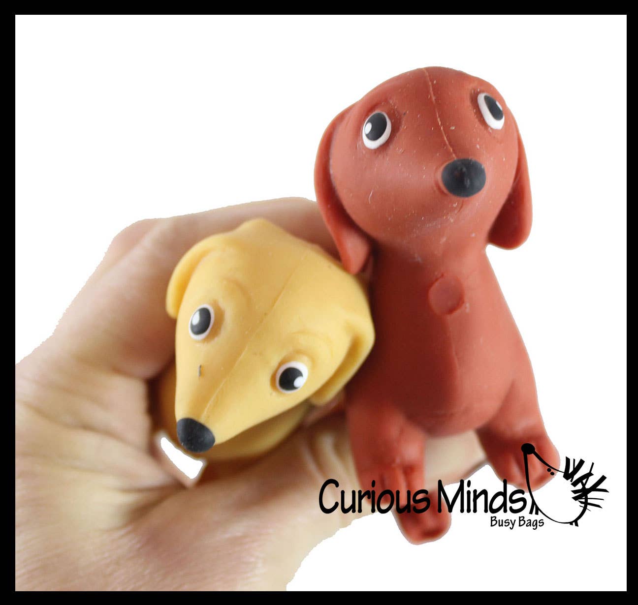 Curious Minds Toys – wholesale Squishy toy – Kids & Baby – 1 Stretchy Weiner Dog Crushed Bead Sand Filled - Doggy Lover12