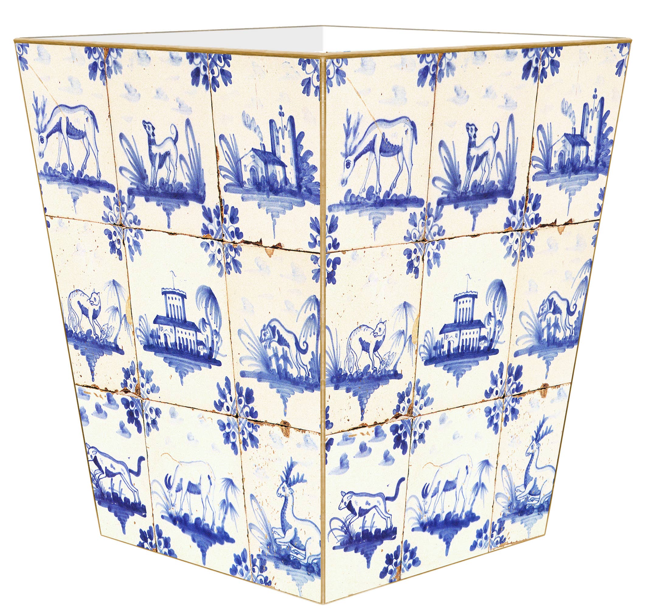 Marye-Kelley - Vente Poubelles/Corbeilles - WB500- Corbeille à papier Delft Tile1