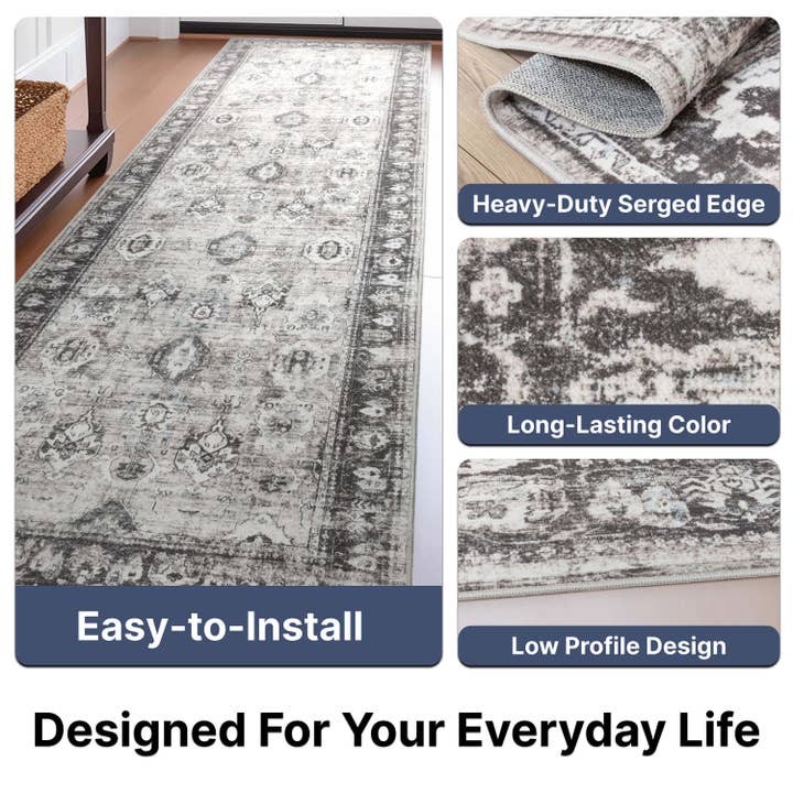 Well Woven – Tapete por atacado – Tapete Lavável Elle Basics Intrigue Easy-Clean - Durável, Antiderrapante, Design de Baixo Perfil para Conforto em Casa20