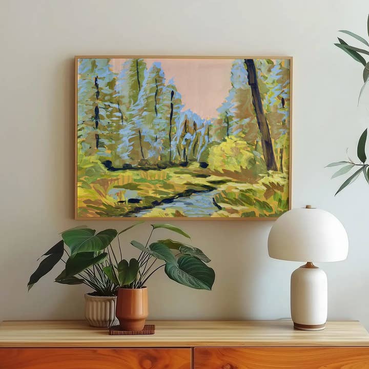 Pink Sky Colorado River Art Print | Southwest Style for wholesale by El Baker Art