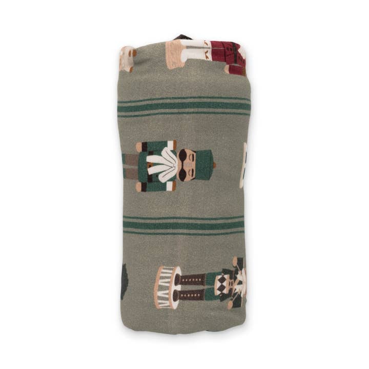 Nutcracker Parade Stretch Swaddle Blanket for wholesale by Ellie Sue