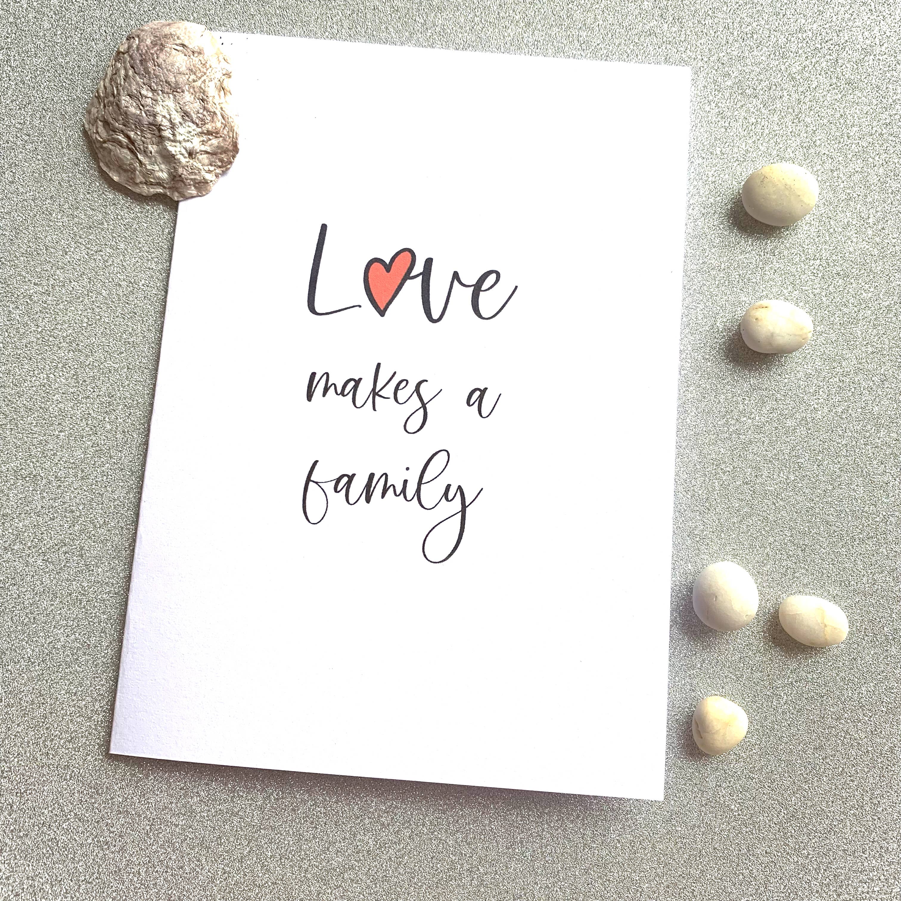 Paperleaf Studios - Wholesale Baby Card - Adoption Card: 'Love Makes A Family'4