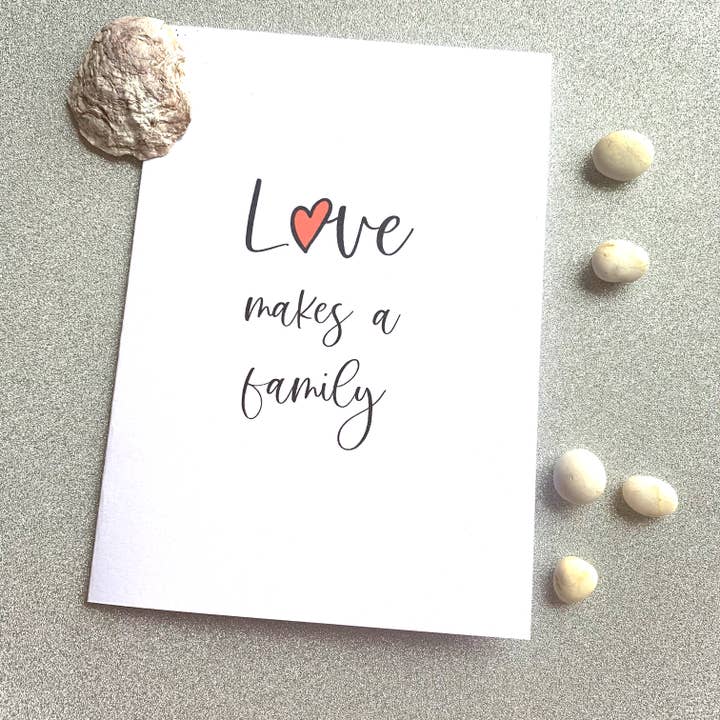 Paperleaf Studios - Wholesale Baby Card - Adoption Card: 'Love Makes A Family'4