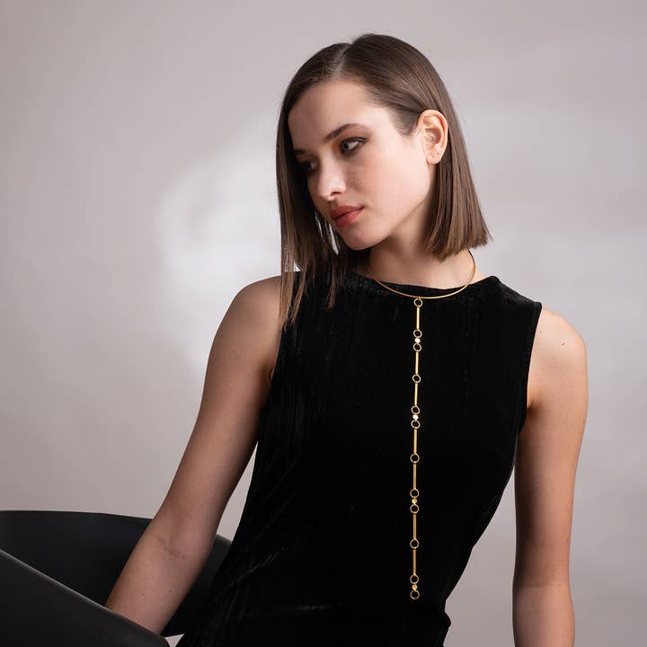 Lici Necklace Long Gold for wholesale by C.KARAKALPAKI