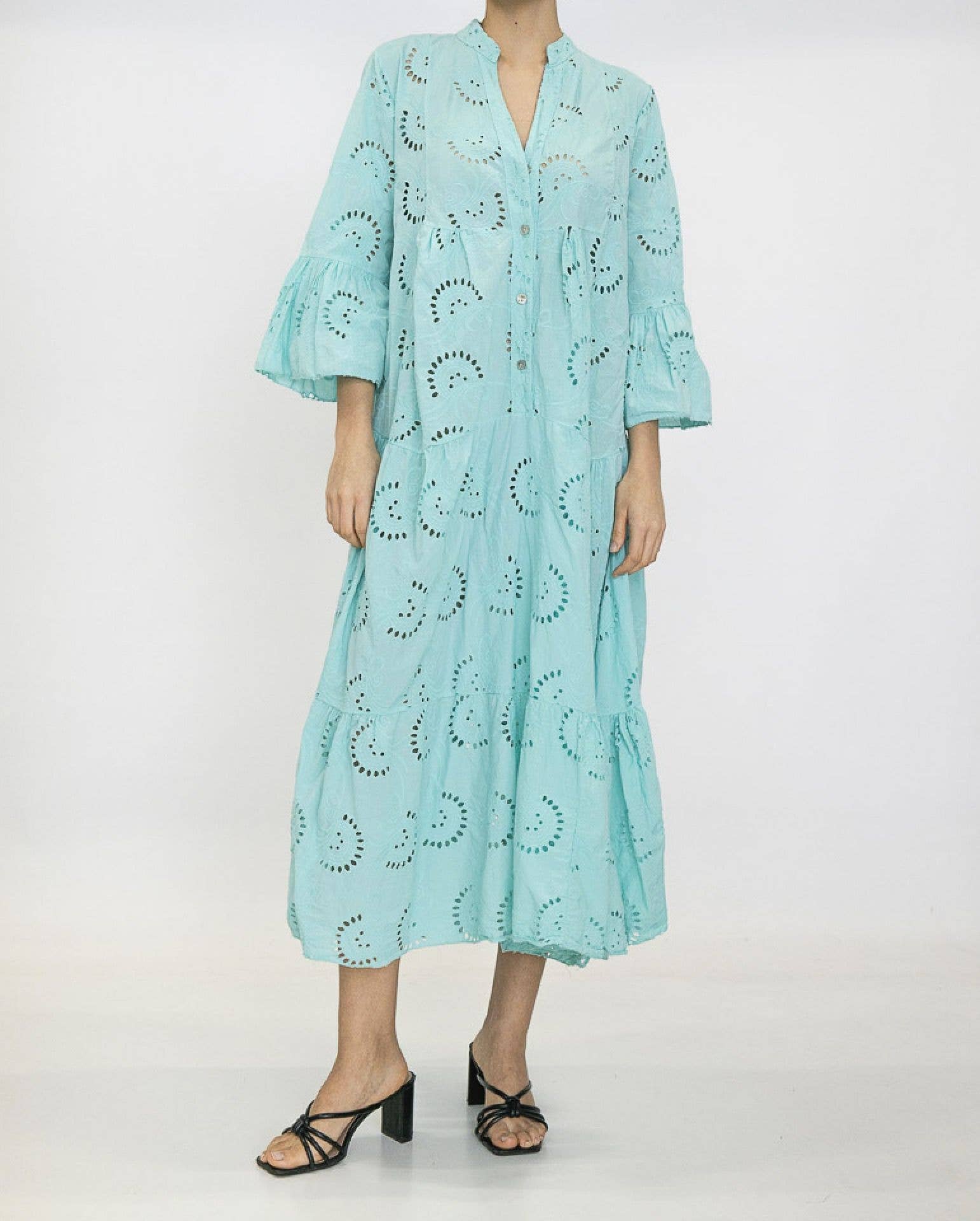 Happy look - Vente Robe – femme - Longue robe en broderie anglaise 7