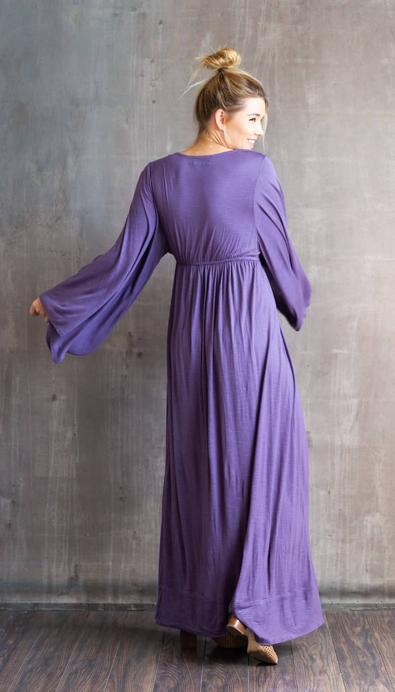 Paramita Designs - Wholesale Dress - Women's - Bell Sleeve Goddess Maxi Dress10