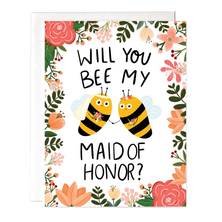 Cartão de proposta de dama de honra por atacado de Fox Card Co