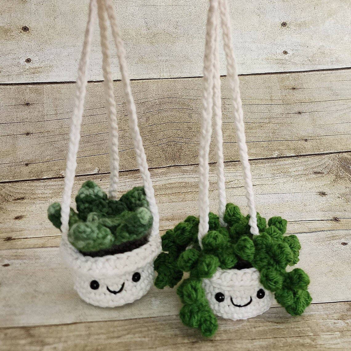 TOMOPOD LLC - Wholesale Car Decorative Charm - Unisex - Mini Crochet Succulent Car Mirror Hanging, Car Plant Decor5