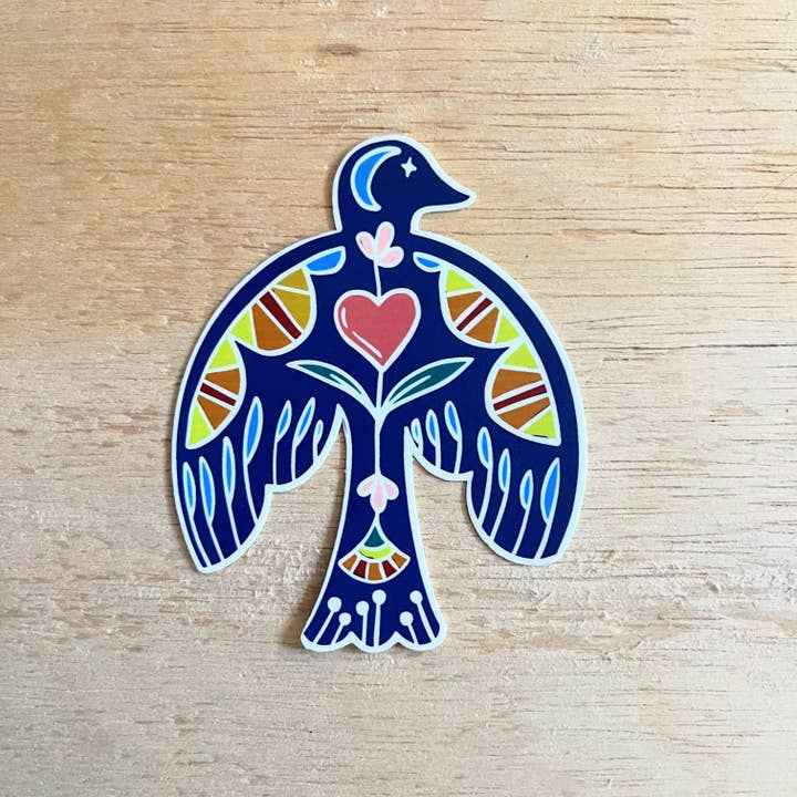 Eagle Heart Sticker for wholesale by Jen Fox Studio
