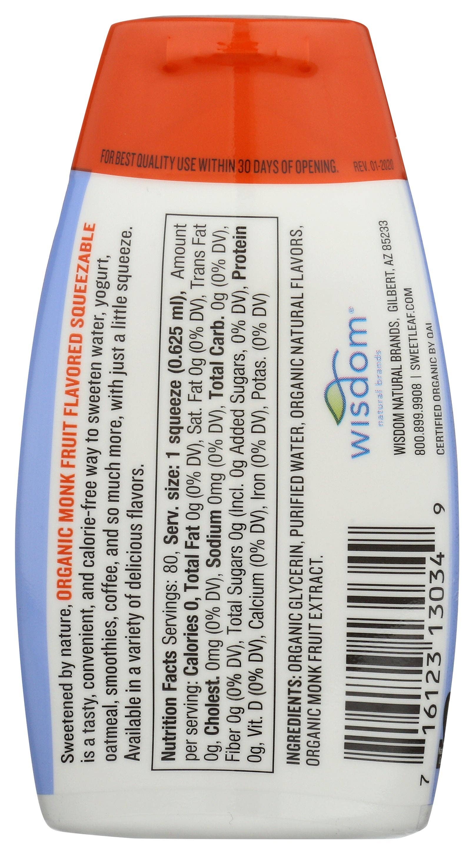 Everyday Supply Co - Wholesale Sugar/Sweetener - SWEETLEAF MONK FRUIT LQD FRNCH VANL - Case of 61