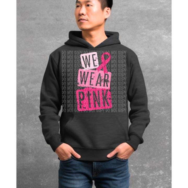 Vente en gros et livraison directe de sweatshirts à capuche We Wear Pink pour la vente par NC Creations