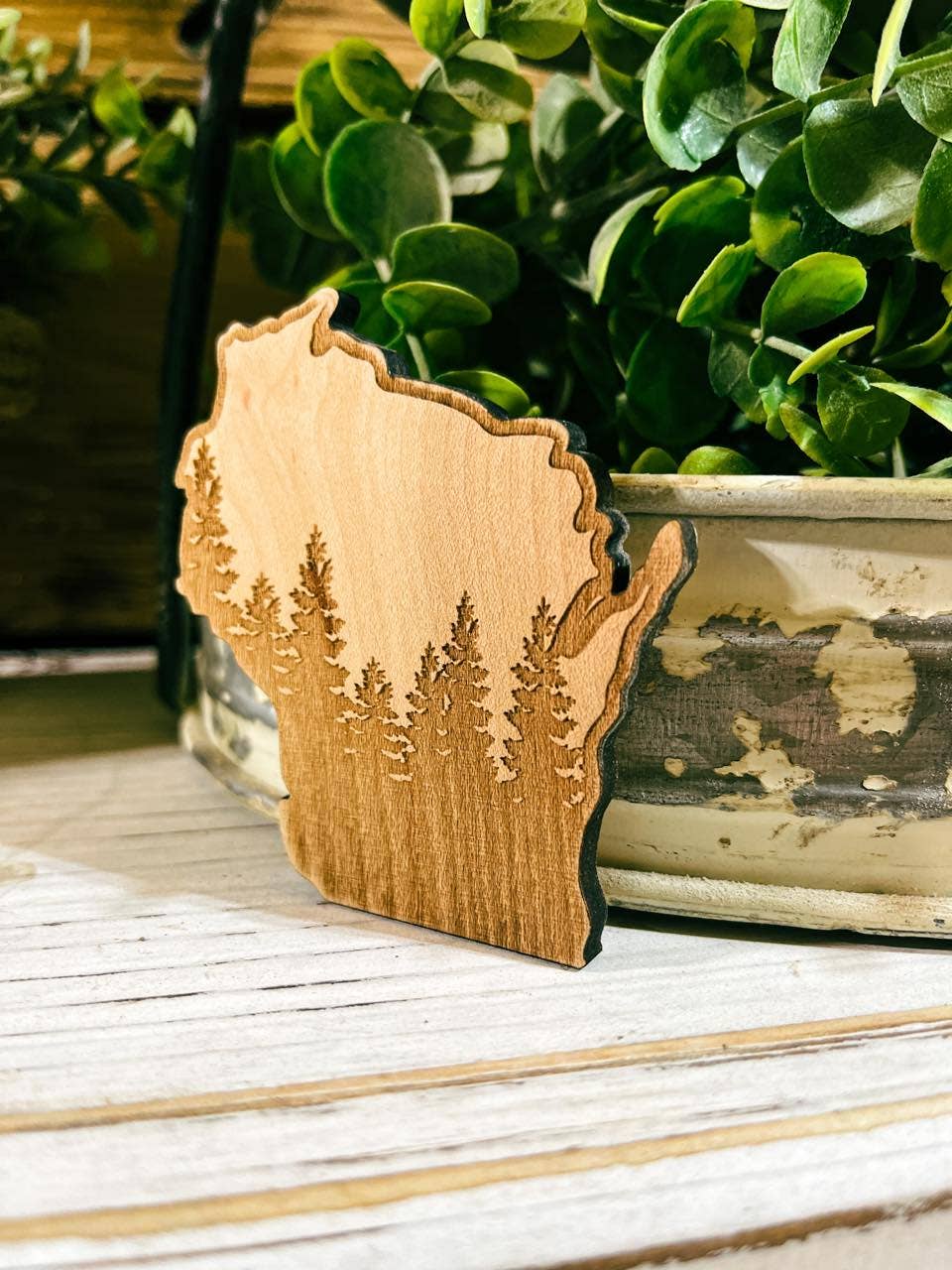 The Farmer's Wife - Vendita all'ingrosso Calamite - Magnete Wisconsin Northwoods | Magnete in legno della foresta del Wisconsin3