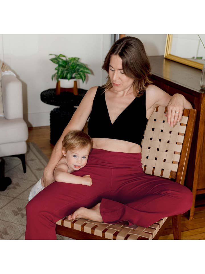 Of an Origin - Wholesale Fashion Leggings - Maternity - Rib Knit Flex Fit Maternity to Postpartum Flare Legging