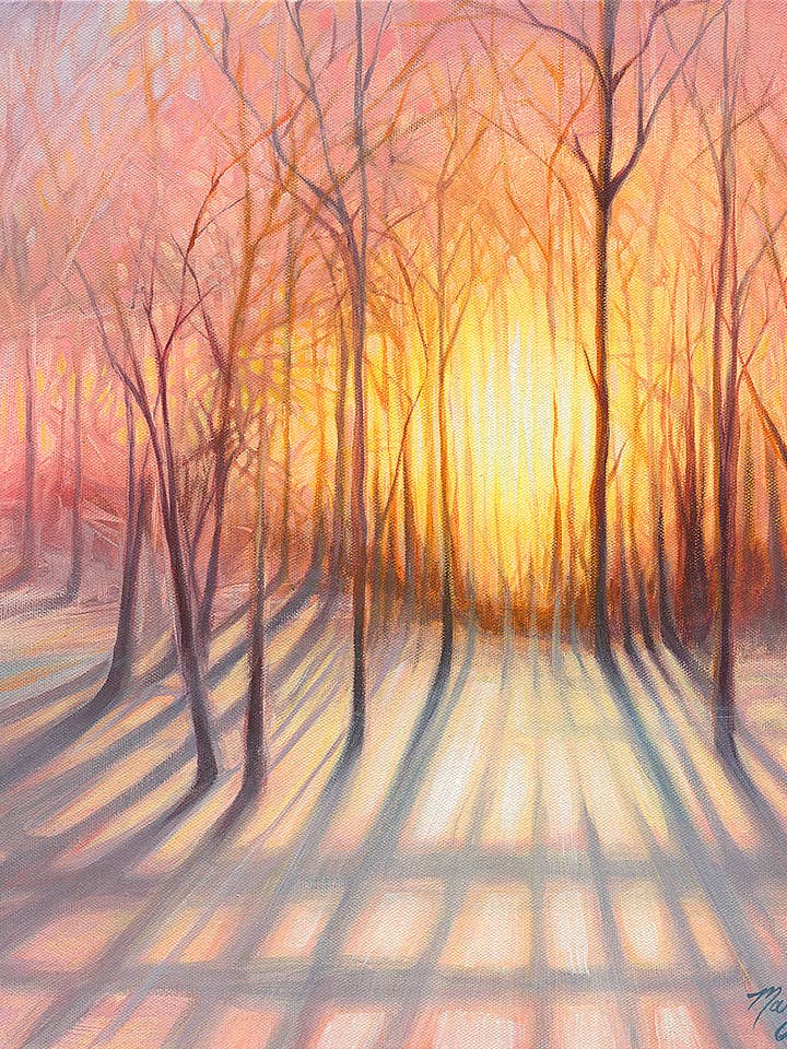 Tarjeta de notas «Resplandor invernal» para venta al por mayor de Mary Bea Art