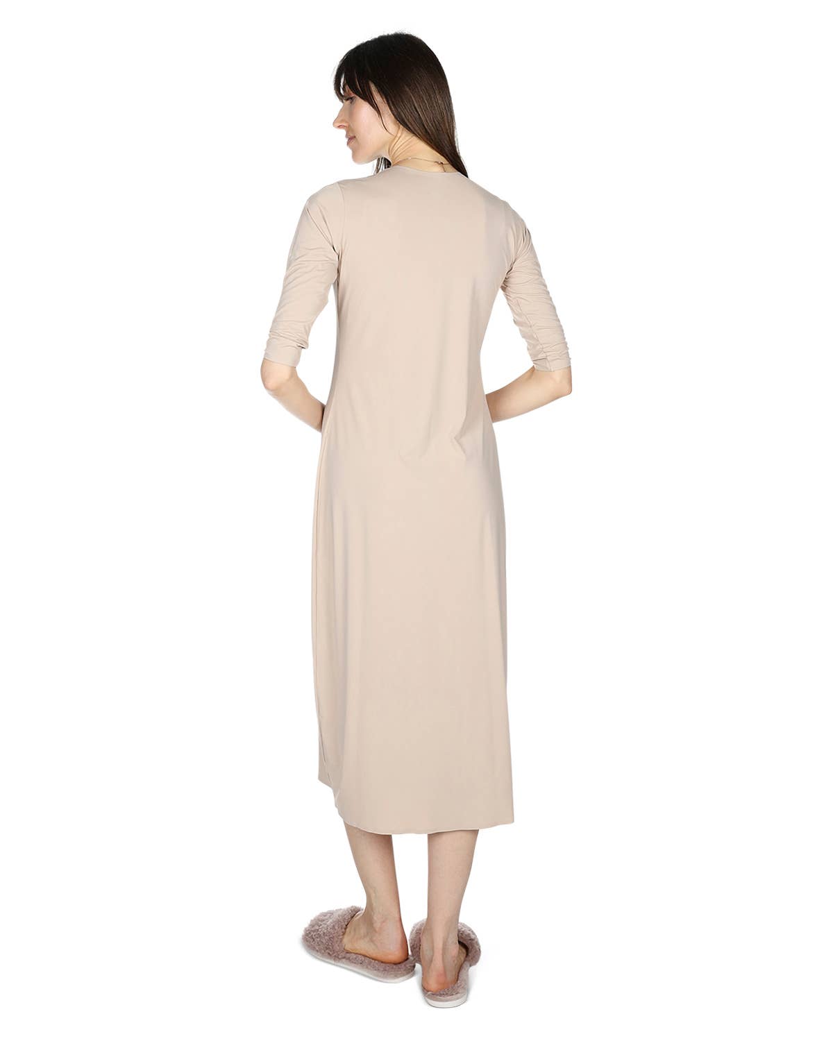 Infinity Classics International Inc. - Wholesale Dress - Women's - Women's Bonded 3/4 Sleeve Slip Dress2