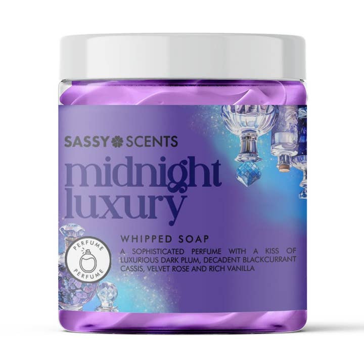 Midnight Luxury Whipped Soap for wholesale by Sassy Scents