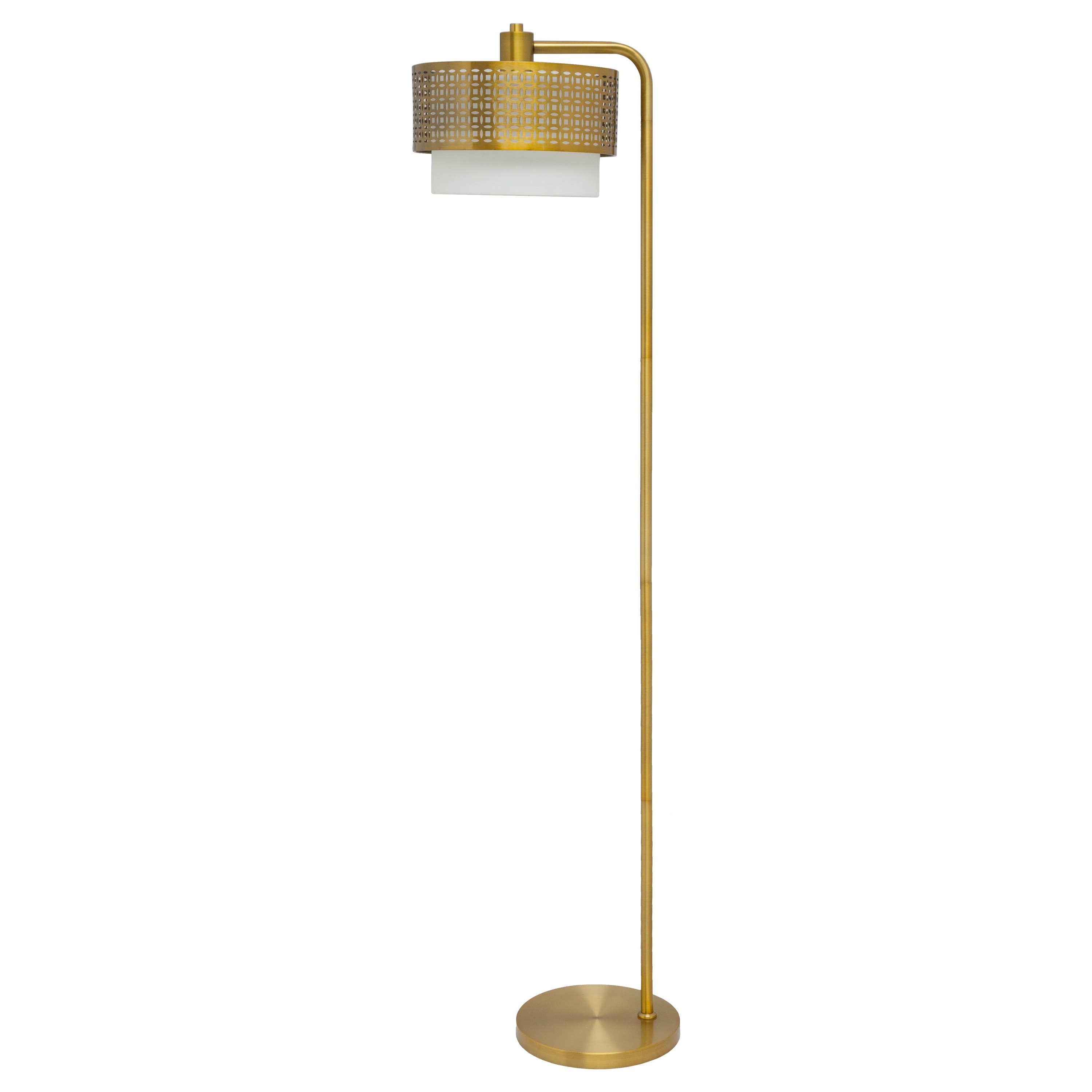 River of Goods - Wholesale Floor Lamp - 65.25"H Xander Gold & White Drum Shade Floor Lamp7