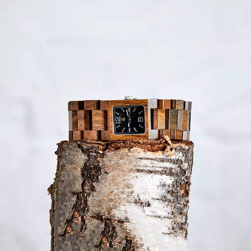 The Ash - Reloj de madera vegano hecho a mano para venta al por mayor de The Sustainable Watch Company