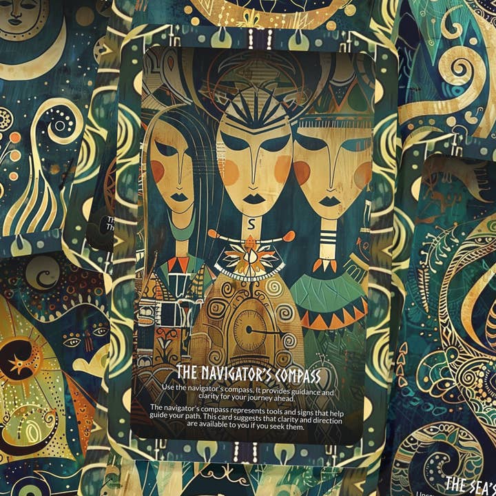Ibiza Tarot USA - Wholesale Tarot Cards - Njord - Sea's Keeper Oracle Deck Cards - Embracing the ebb and flow of life's currents like the god of seas