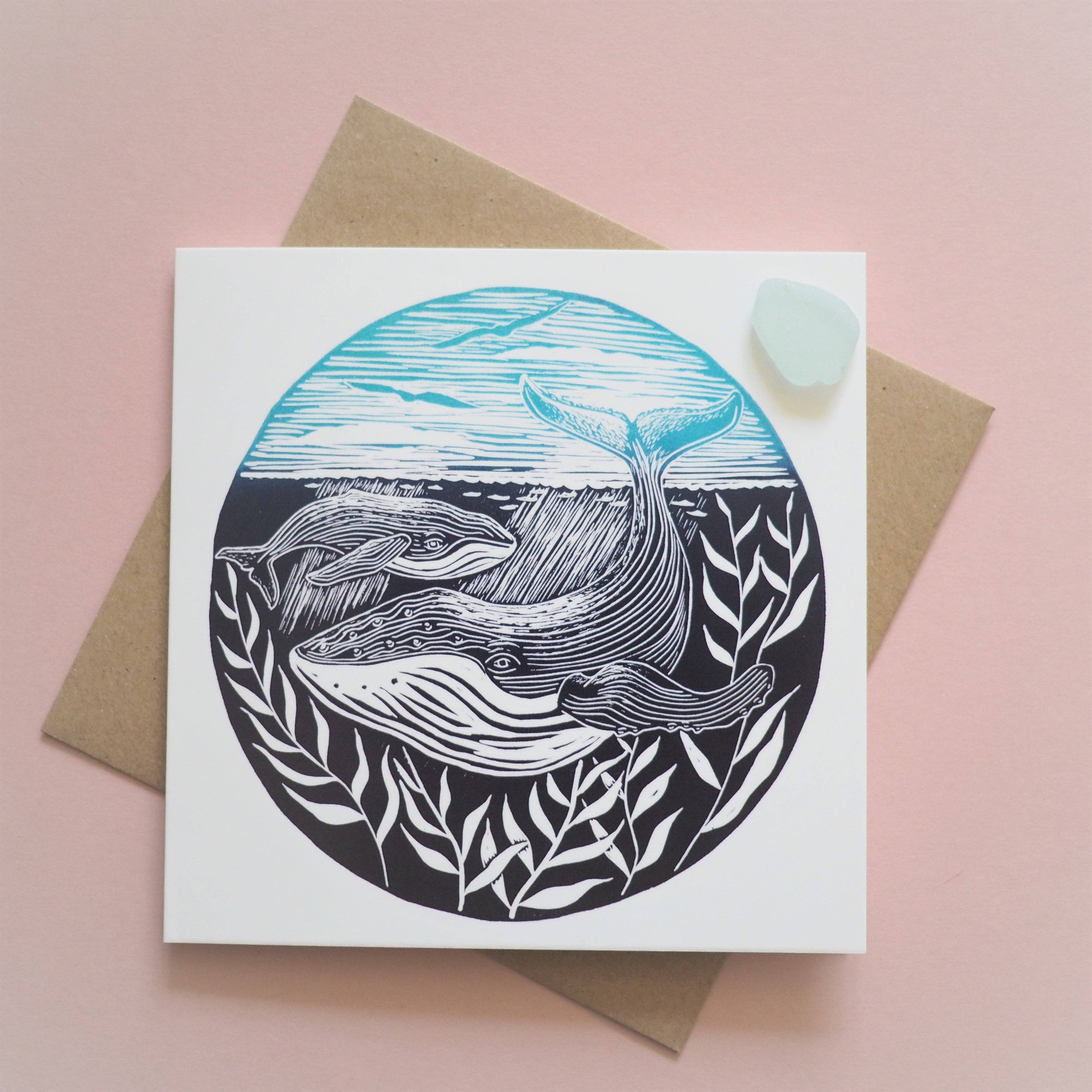 The Black Pug Press – wholesale Everyday greeting card – Humpback Whale Greetings Card2