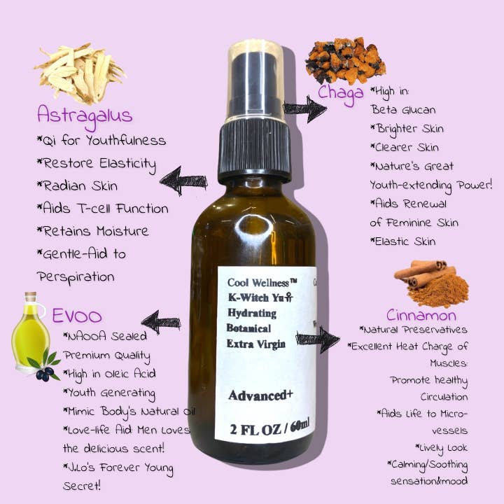 K-Witch Yu유 Advanced+ Hwanggi Astragalus + Chaga Mushroom for wholesale by Cool Wellness Cafe LLC