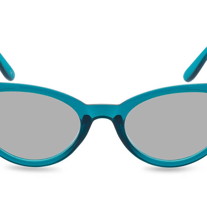 Gafas de sol ojo de gato Betty - Crystal Turquoise para venta al por mayor de Retropeepers Ltd