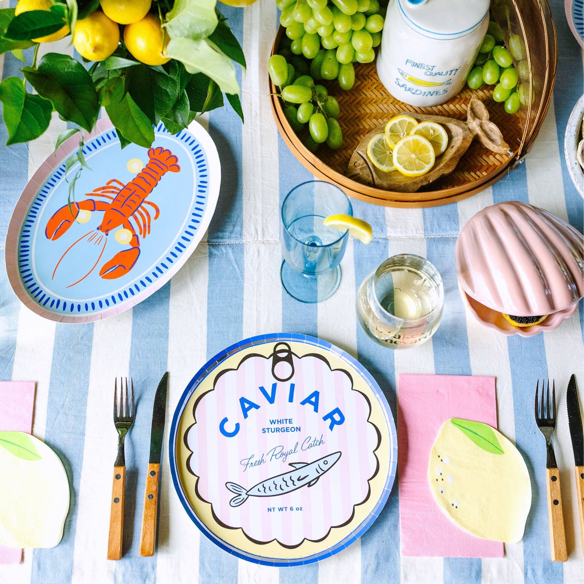 Jollity & Co. + Daydream Society - Vente Assiette jetable - Assiettes de dîner Caviar Can Le Dinner1