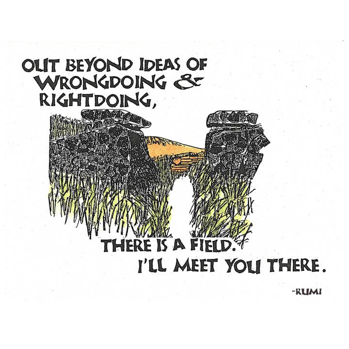 Karte O002 Es gibt ein Feld — Rumi für den Großhandel von ArtLight Media