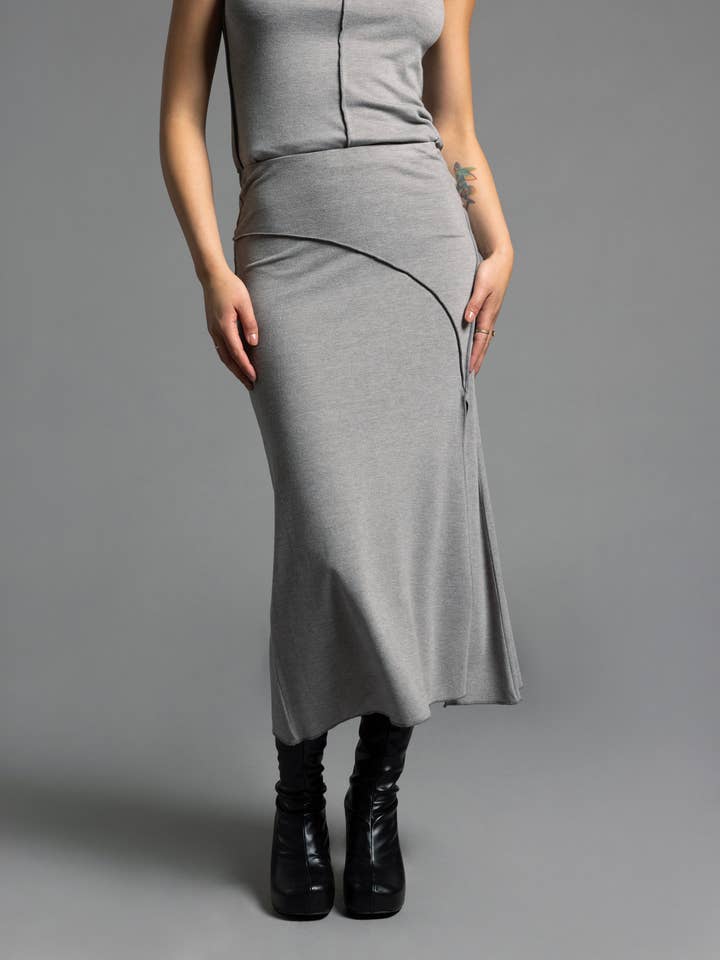 Midi Skirt Slit Detail - MARISOL SKIRT for wholesale by Weekend Los Angeles